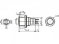 Preview: Drucktaster R1600O 0,5A/230V SPDT mit orangener Beleuchtung Velleman 