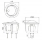 Preview: Wippenschalter Schalter rund mit grün beleuchteter Wippe 230V max 10A 1x EIN