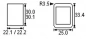 Preview: Wippenschalter Schalter EIN - EIN 2x UM schwarz 30mm x 22mm 16A 250V AC