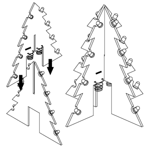 LED 3-D Weihnachtsbaum 9V MK130 Velleman Elektronik Bausatz WHADDA WSSA130