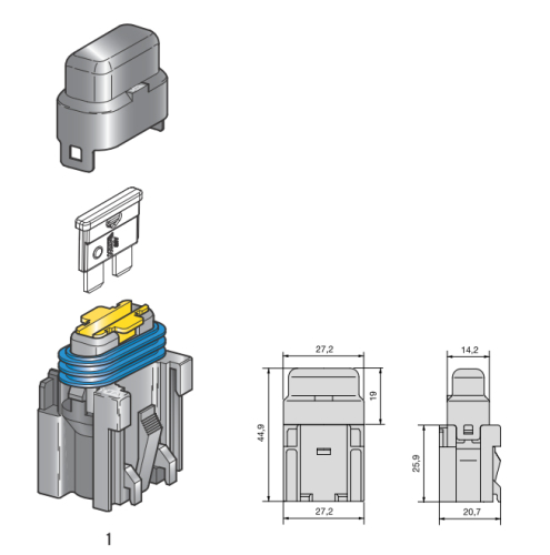 Sicherungshalter-Kit für Standard KFZ Flachstecksicherungen MTA 301320