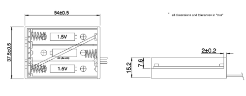 Batterie Halter für 3 x Micro AAA mit Deckel und Schalter