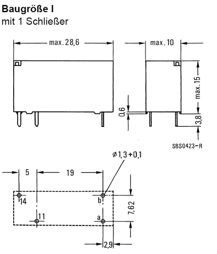 TE connectivity Schrack Relais 12V 8A Kunstoff Netzrelais V23061-A1005-A302 1x NO Schliesserkontakt