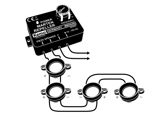 Marderabwehr Marderstopp Marder Stopper 12V - 15V DC M094N Kemo