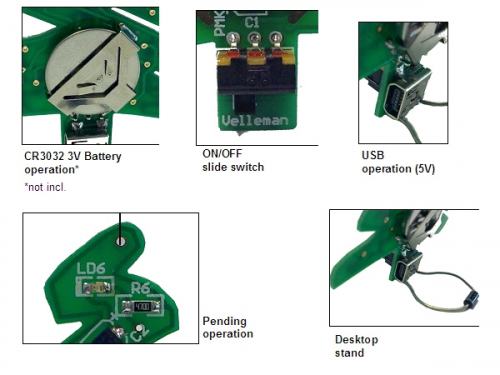 SMD Weihnachtsbaum mit USB Anschluss MK183 Velleman WHADDA WSSA1783 Bausatz