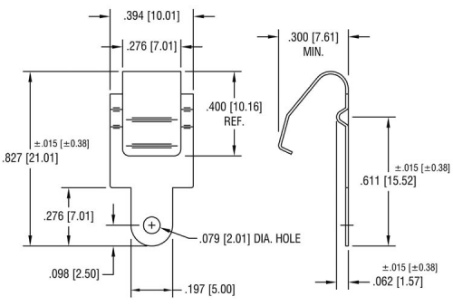 Batteriekontakt einfach Federkontakt für Mignon AA BK5209 Keystone