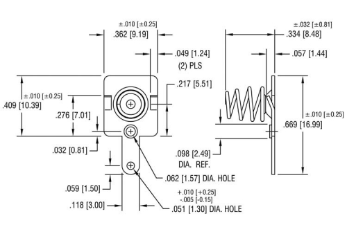 Batteriekontakt einfach mit Feder Micro AAA N R3 Zellen BK5204 Keystone