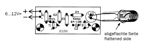 LED Jumbo Flasher Blinker 6V - 12V B186 Kemo Bausatz