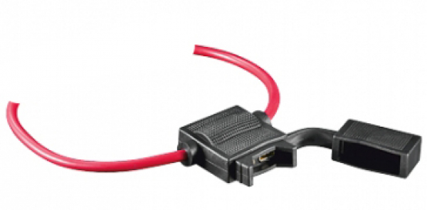 KFZ Flachsteck Sicherungshalter wasserdicht mit 4mm² Kabel MTA MTA 100336