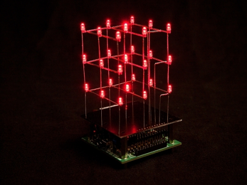 LED 3D Würfel programmierbar über USB MK193 mit verschiedenen Lichtefekte Velleman Bausatz WHADDA WSL193