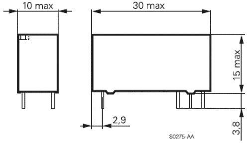 Schrack Relais V23061-B1007-A601 24V DC max 250V/8A