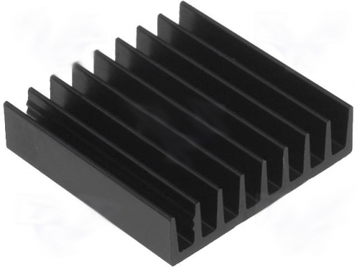 Fischer Elektronik ICKSMDB19 Kühlkörper Aluminium schwarz 19 x 19 x 4,8mm 22K/W EKU122 