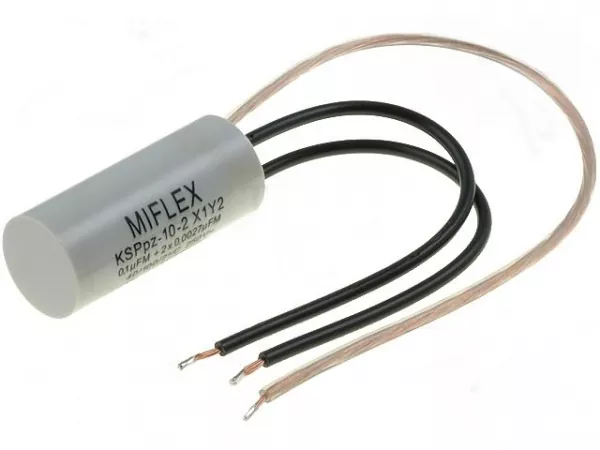 X26 MIFLEX - Filter: Entstörkondensator, Netz; 250VAC; Cx: 0,47uF; Cy:  25nF; 1mH