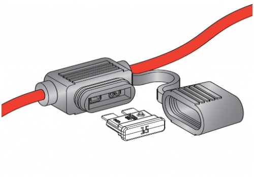 Minival KFZ Sicherungshalter mit Kabel für Mini KFZ Flachsicherungen MTA 100335