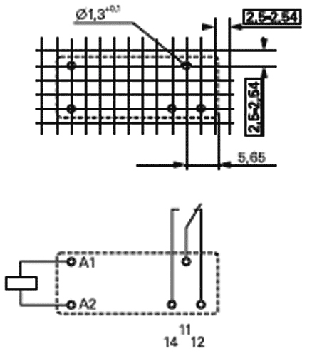 24V DC Relais V23057-B0006-A101 max 5A/250V AC Wechselkontakt