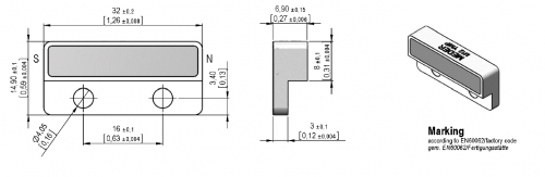 Magnet zum Aufschrauben Meder Magnet M12