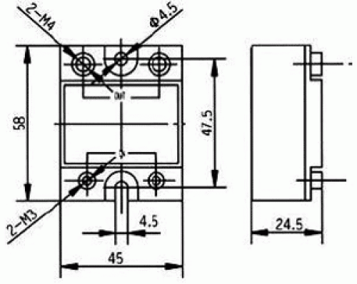 Solid State Relais Halbleiterrelais Schaltspannung 4V - 32V DC Schaltleistung max 240V AC 40A