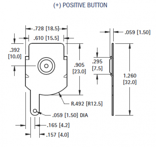 Batteriekontakt D-Zelle mit Lötanschluss Keystone 5250