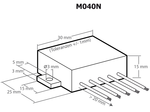 Universal Vorverstärker Mono Modul 9V - 24V DC M040N Kemo