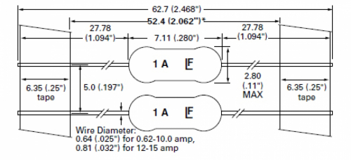 Kleinstsicherung Kleinsicherung Minisicherung bedrahtet axial Picofuse 250mA flink