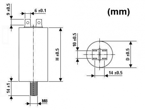 MKP Motorkondensator Betriebskondensator Kondensator 12,0uF 450V