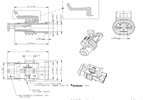 Superseal KFZ Steckverbinder Kupplung Wasserdicht 2-polig SET 0,75-1,5mm²