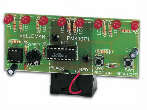 Velleman Elektronik Bausatz MK107 LED Lauflicht 9V MK107 VMK107