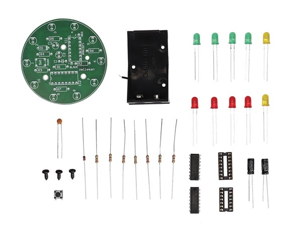 Elektronische Glücksrad Lauflicht 9V MK152 Roulett Velleman Bausatz WHADDA WSG152