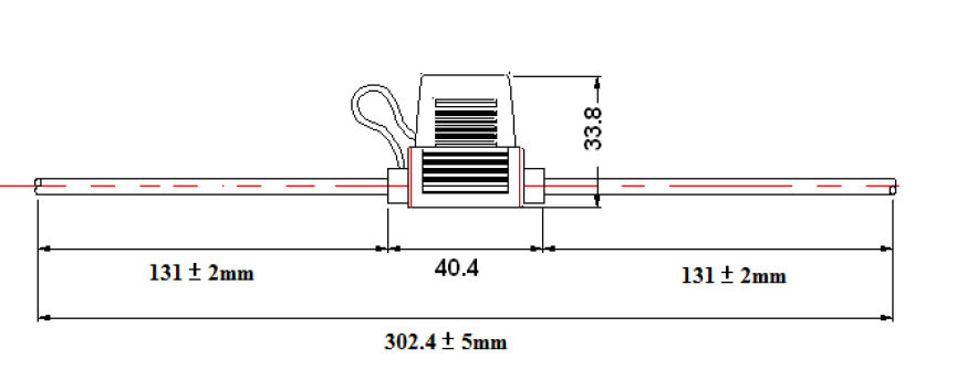 4,0mm² Standard KFZ 4mm Flachsicherungshalter inkl. Kabel