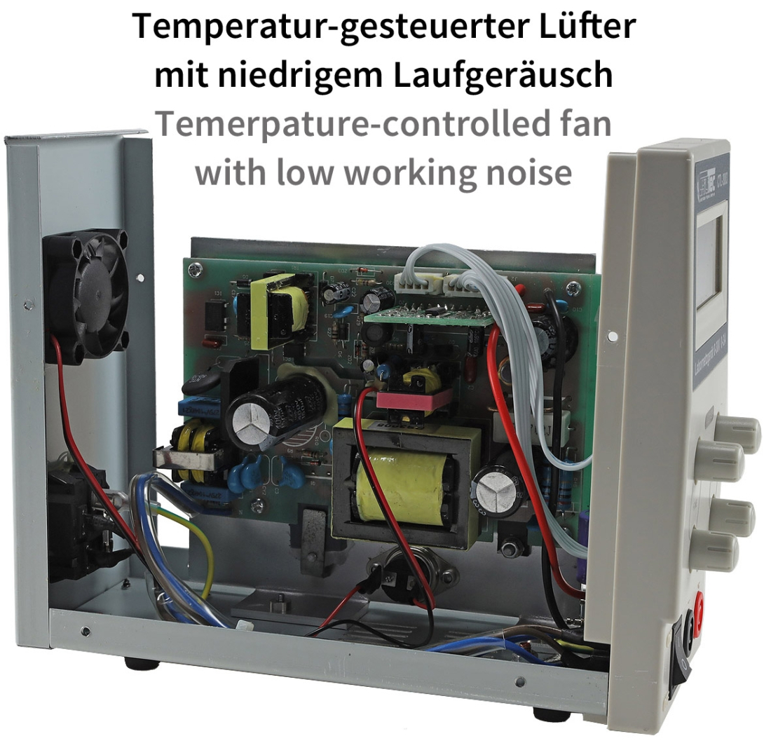 Labornetzteil mit 4mm Sicherheitsbuchsen 0V - 30V DC 0A - 3A regelbar mit LCD und Hintergrundbeleuchtung