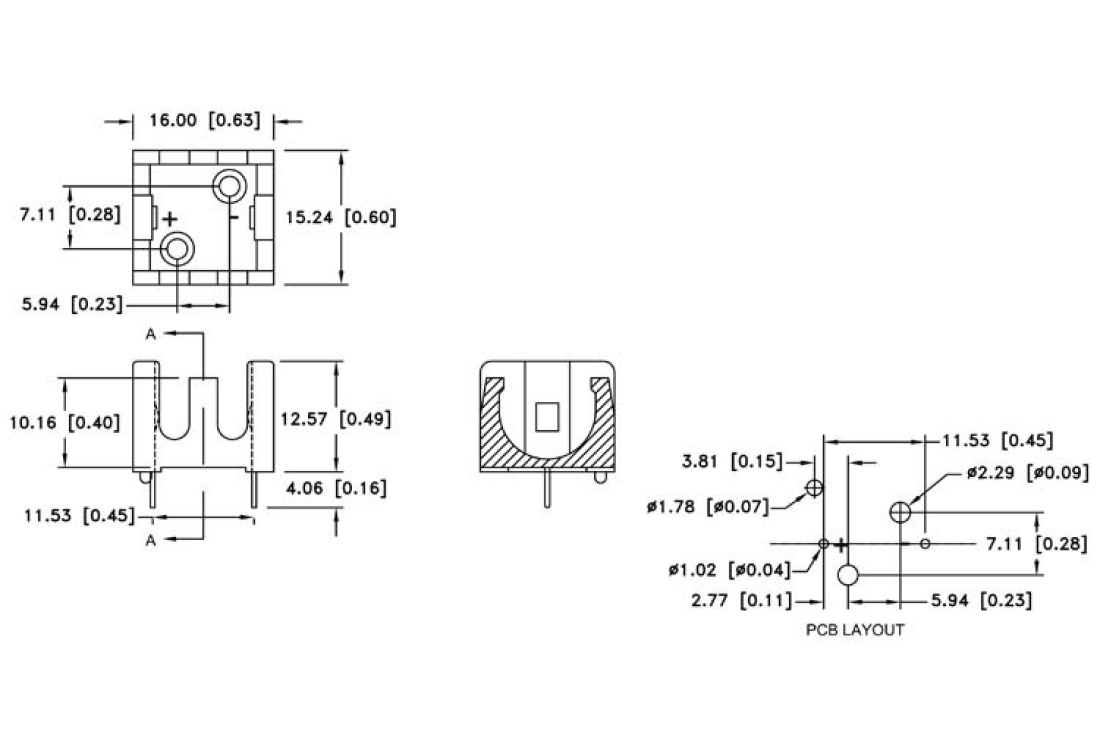 Batteriehalter 1x CR1/2 Keystone