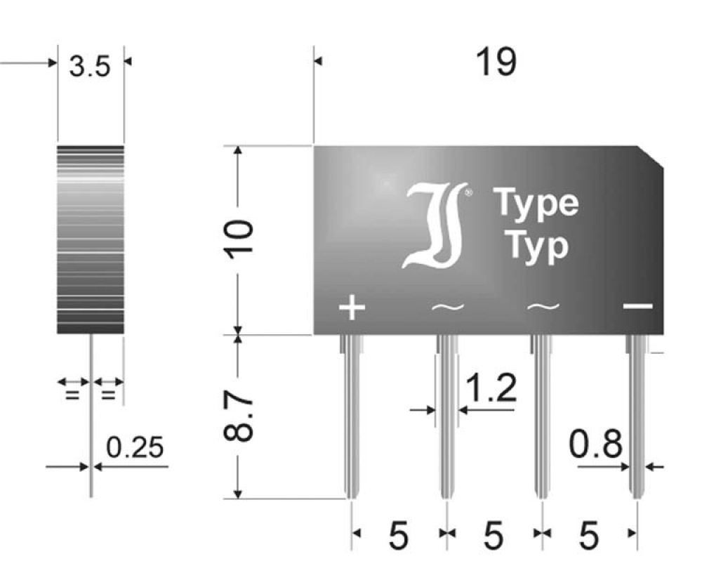 Silizium Brückengleichrichter B80C 2300 1500A max 80V 1,5A