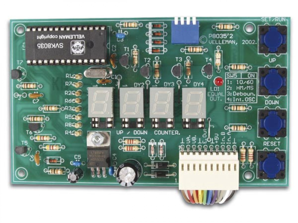 Velleman Elektronik Bausatz K8035 Multifunktionaler Vor und Rückwärtszähler K8035 VK8035