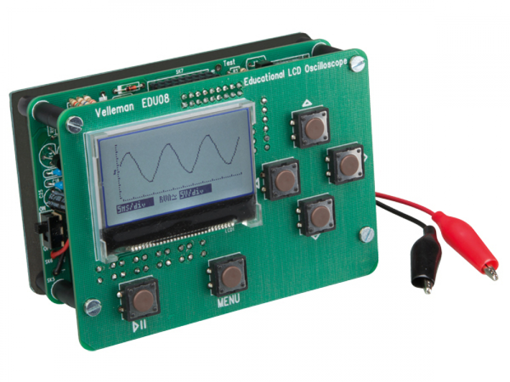 Velleman EDU08 Oszilloskop Lernpaket mit LCD Display Velleman EDU08 VEDU08