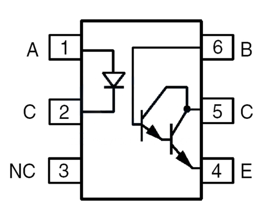 4N32 Optokoppler 3,5kv 30V 0,1A 60mA