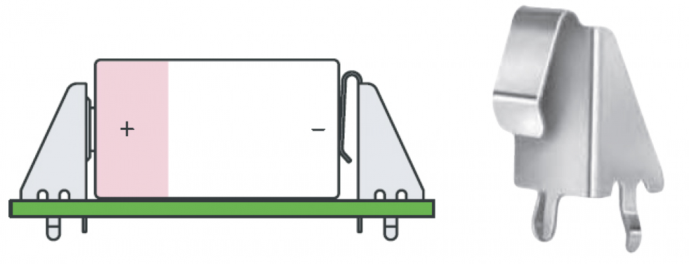 Batteriekontakt Federkontakt einfach für Micro AAA R3 BK591 Keystone