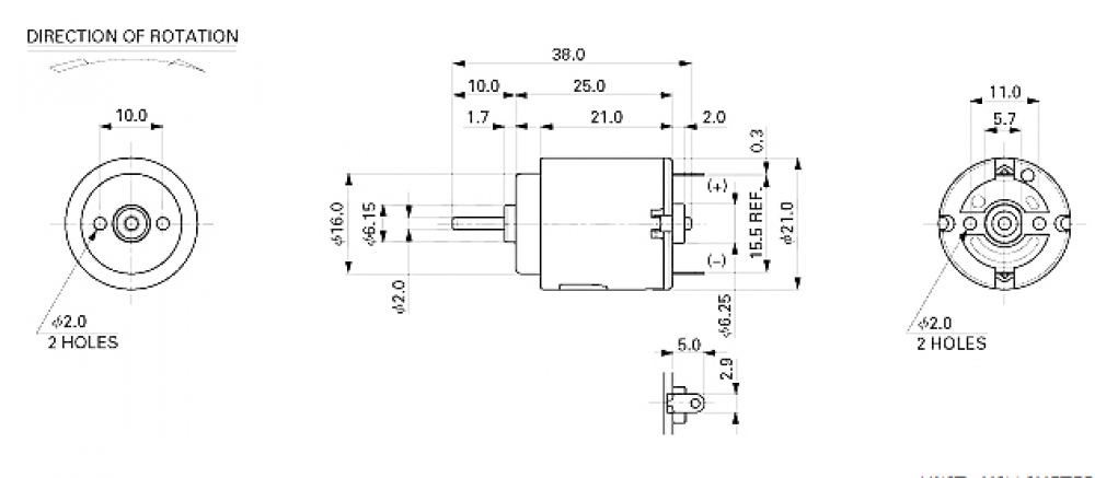 Mini Hochleistungs Motor Mabuchi RE-140RA-2270 1,5V DC 0,42Watt MAB350