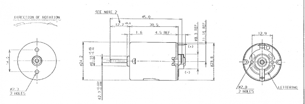 Mini Motor Mabuchi RC-280RA-2865 4,5V DC 3,4Watt