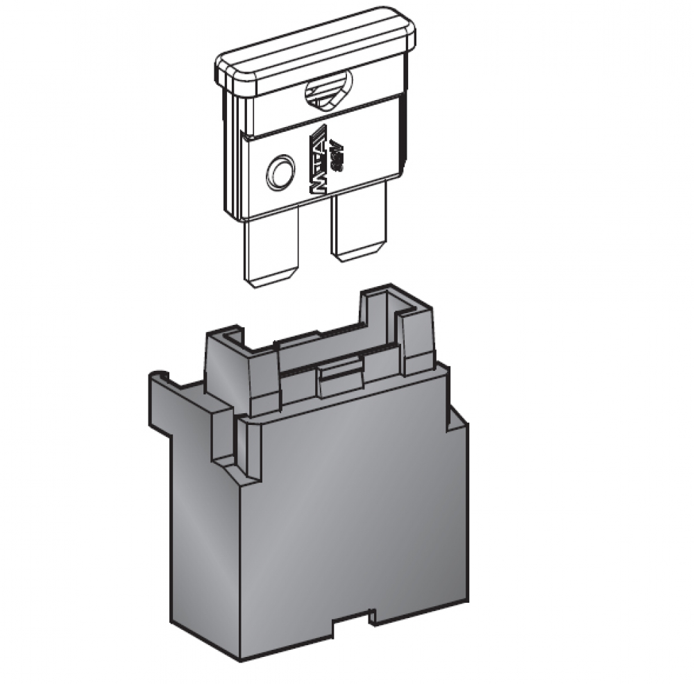 KFZ Flachstecksicherung Sicherungshalter max 21A anreihbar Anschlüsse über 6,3mm MTA 100351