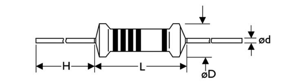 Widerstand 680 Ohm 0,6W Metallschicht 1% Toleranz