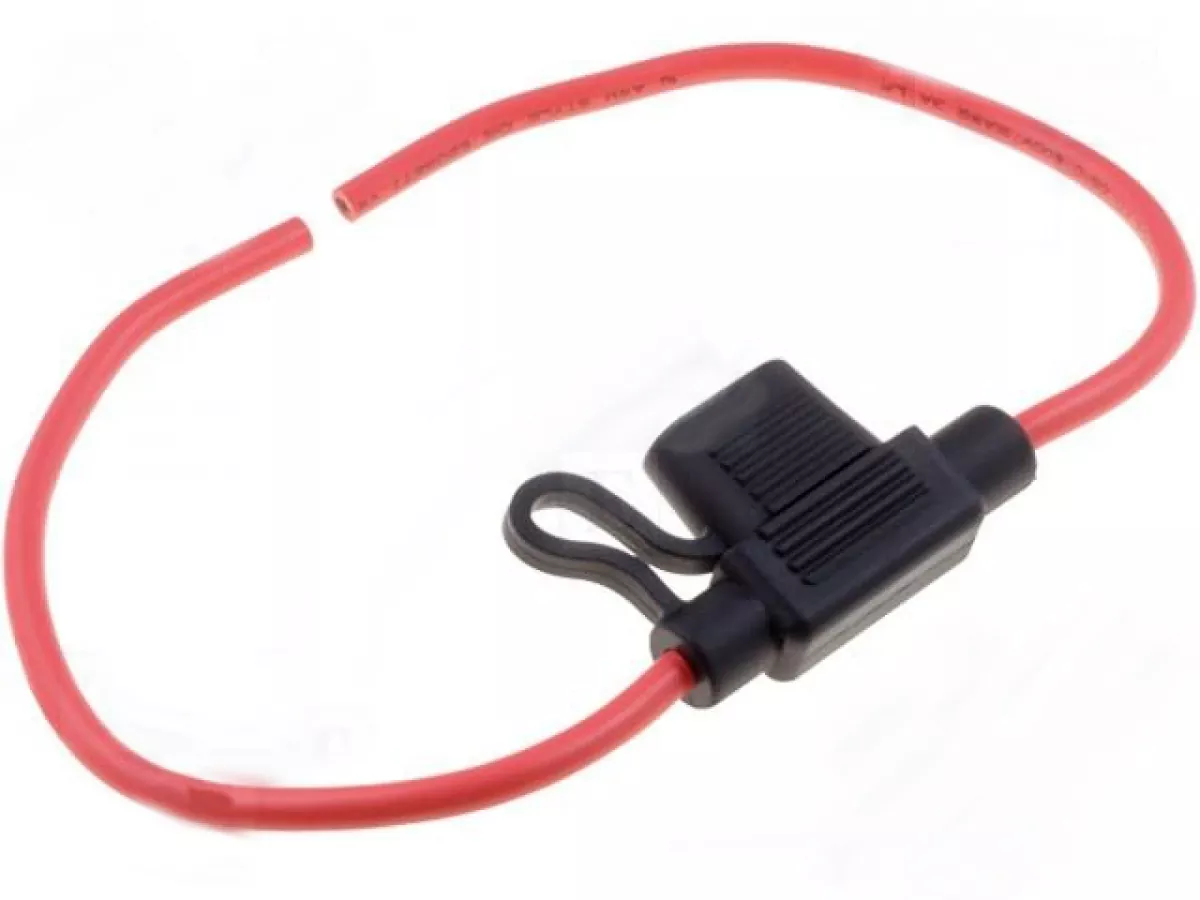 2,5mm² Standard Flachsicherungshalter inkl. Kabel