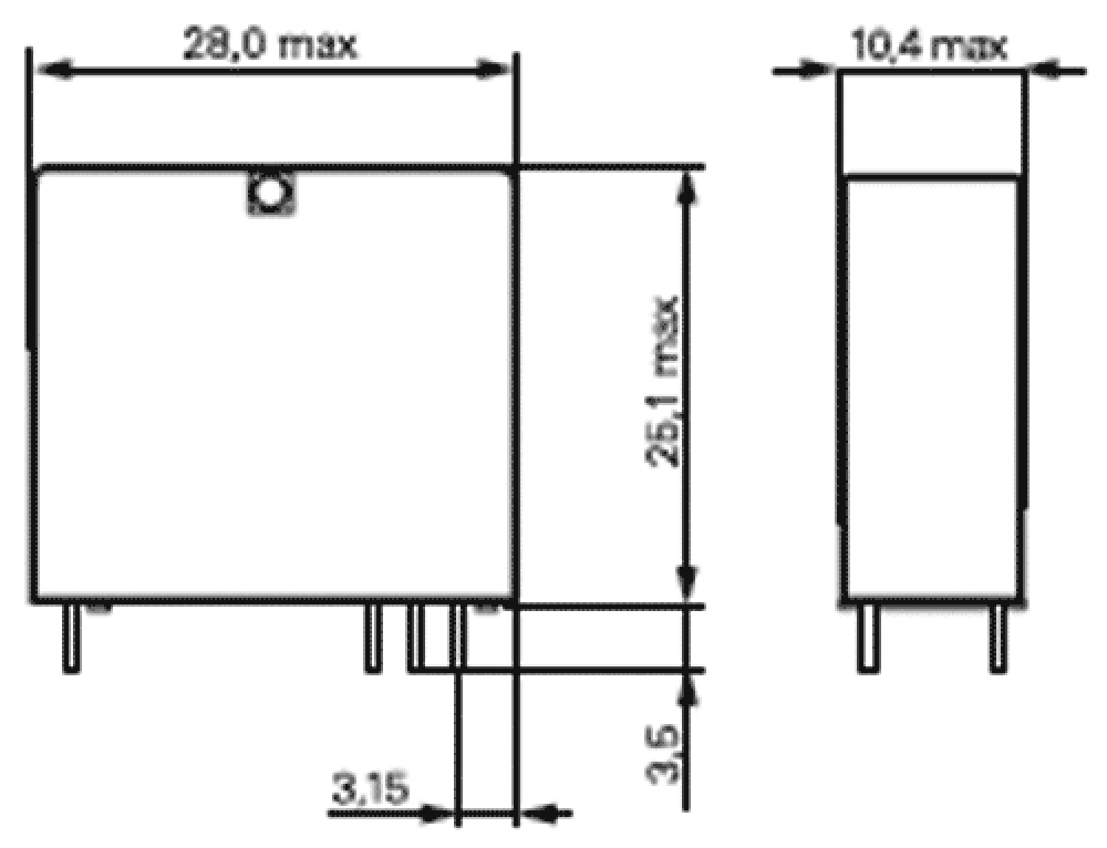 24V DC Relais V23057-B0006-A101 max 5A/250V AC Wechselkontakt