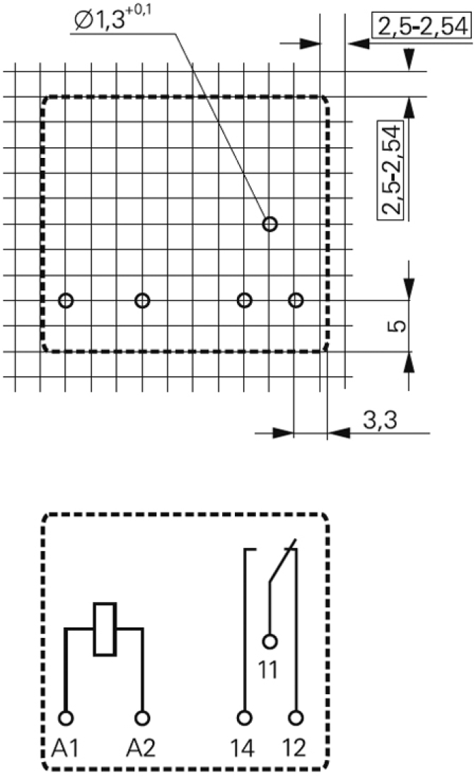 24V DC Relais V23057-A0006-A101 1x Wechselkontakt max 5A/250V AC