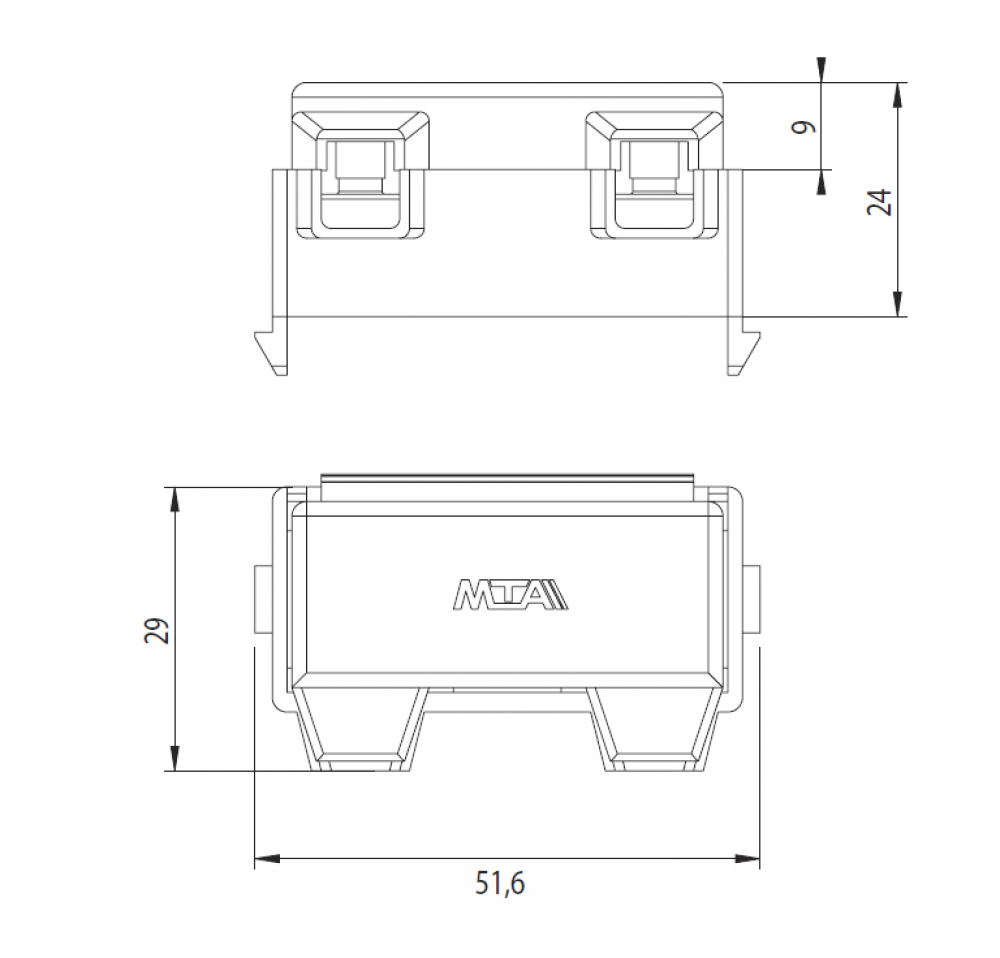 Sicherungshalter für Midival Sicherungen max 125A MTA 0100370