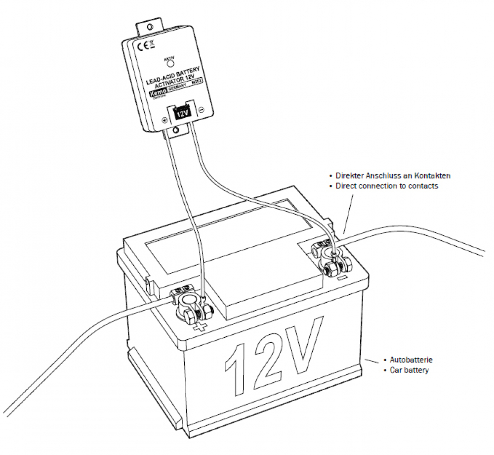 Bleiakku-Aktivator Akku-Refresher 12V DC Kemo M202