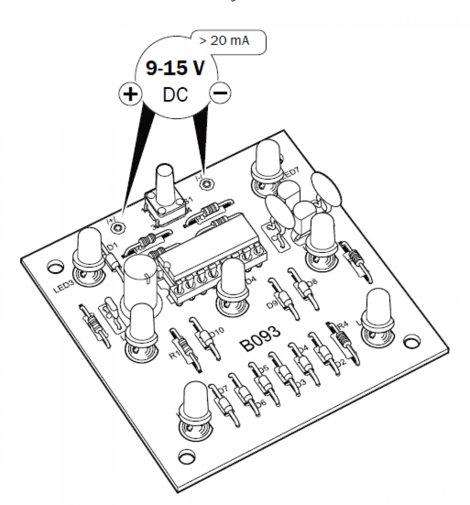 Elektronischer Würfel B093 Kemo Bausatz