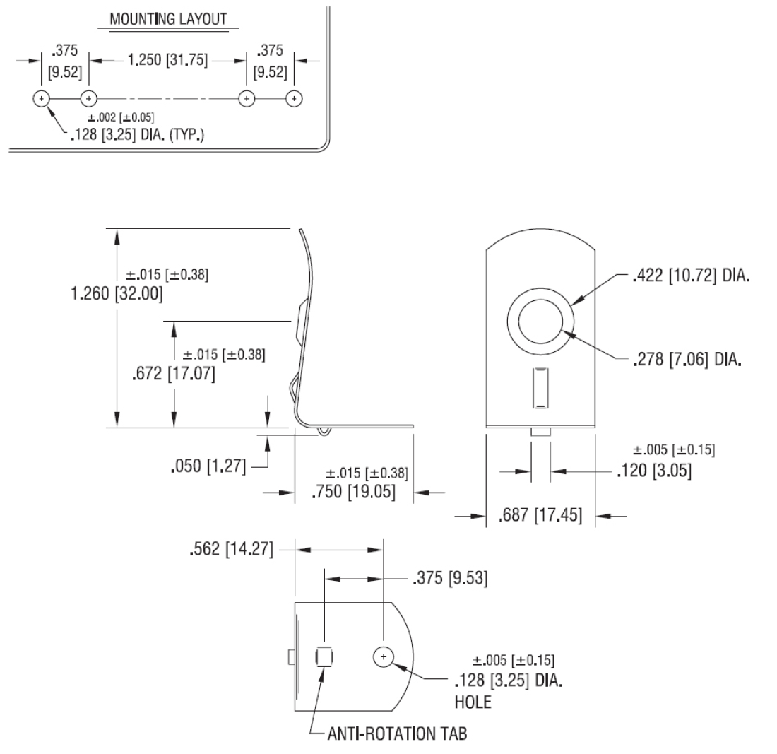 Batteriekontakt einfach für Mono D R20 BK208 Keystone