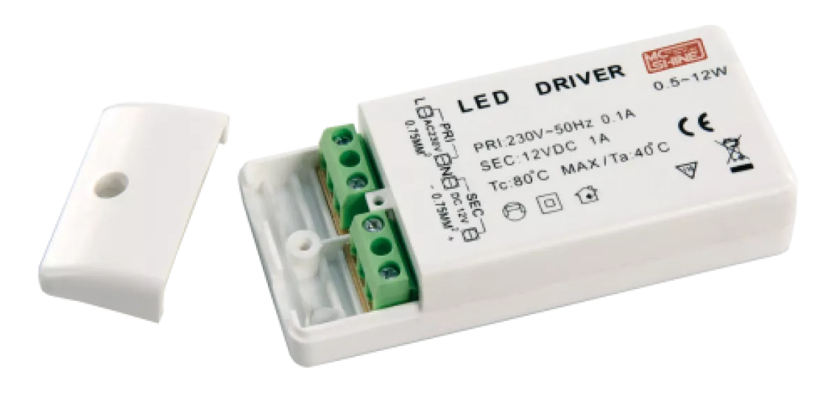 LED Trafo elektronisch 0,5W - 12Watt 230V AC - 12V DC