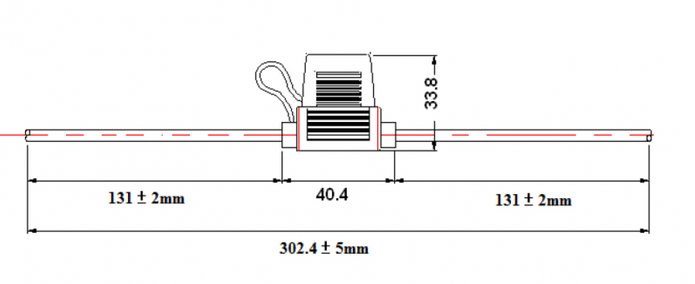 KFZ Flachsteck Sicherungshalter wasserdicht mit 4mm² Kabel MTA MTA 100336