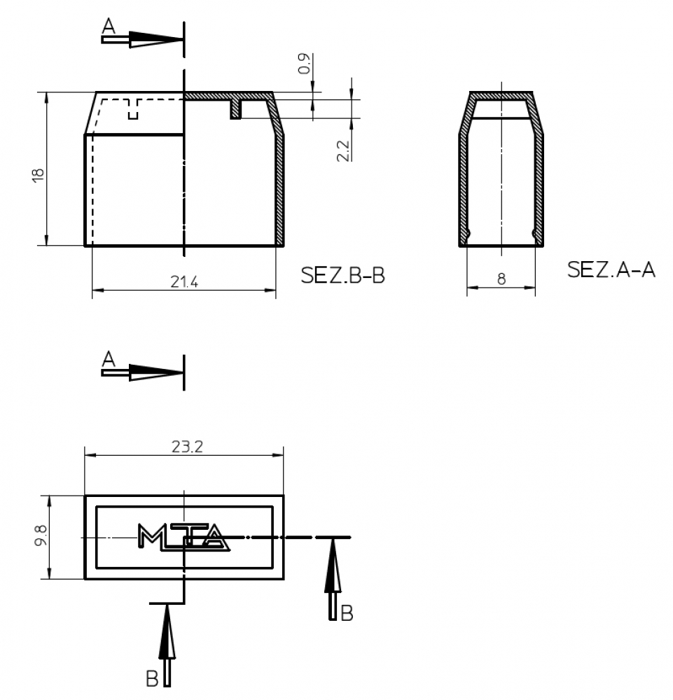 Schutzkappe Kunststoff Abdeckung für MTA Sicherungshalter transparent MTA 300359